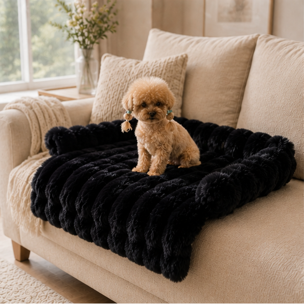 Luxury Dog Sofa Bed Plush Orthopedic Pet Couch Bed Soft Washable Raised Bolster Support Premium Indoor Dog Furniture