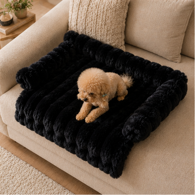 Luxury Dog Sofa Bed Plush Orthopedic Pet Couch Bed Soft Washable Raised Bolster Support Premium Indoor Dog Furniture