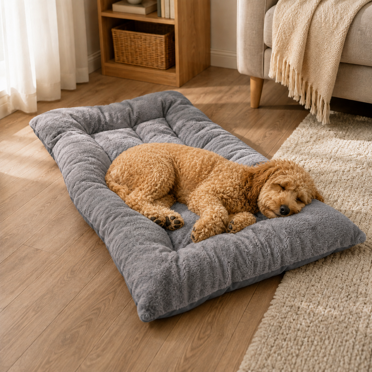 Large Plush Dog Bed