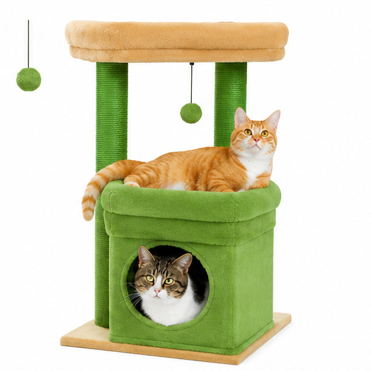 Small Plush Cat Tree with Condo
