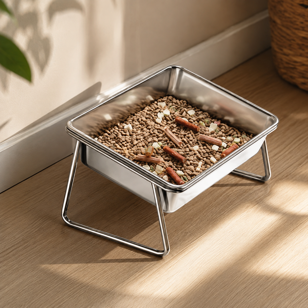 Elevated Stainless Steel Pet Feeder