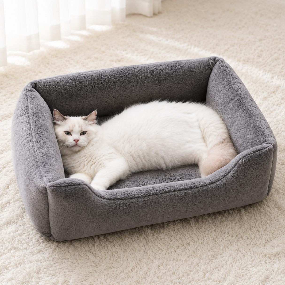Comfort Bolster Cat Bed