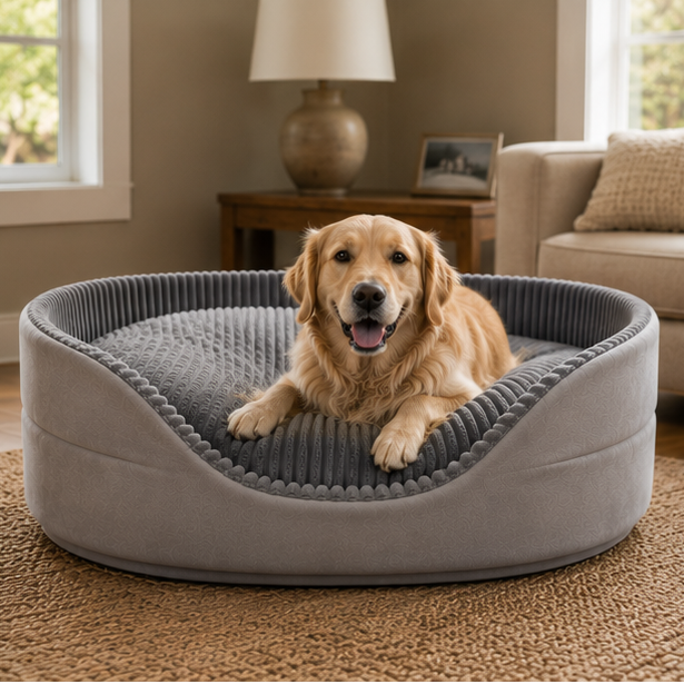 Washable Plush Dog Bed Soft Cozy Dog Sofa Bed Calming Pet Bed Machine Washable Luxury Dog Bed for Small Medium Large Dogs