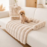 Luxury Dog Sofa Bed Plush Orthopedic Pet Couch Bed Soft Washable Raised Bolster Support Premium Indoor Dog Furniture