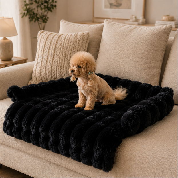 Luxury Dog Sofa Bed Plush Orthopedic Pet Couch Bed Soft Washable Raised Bolster Support Premium Indoor Dog Furniture