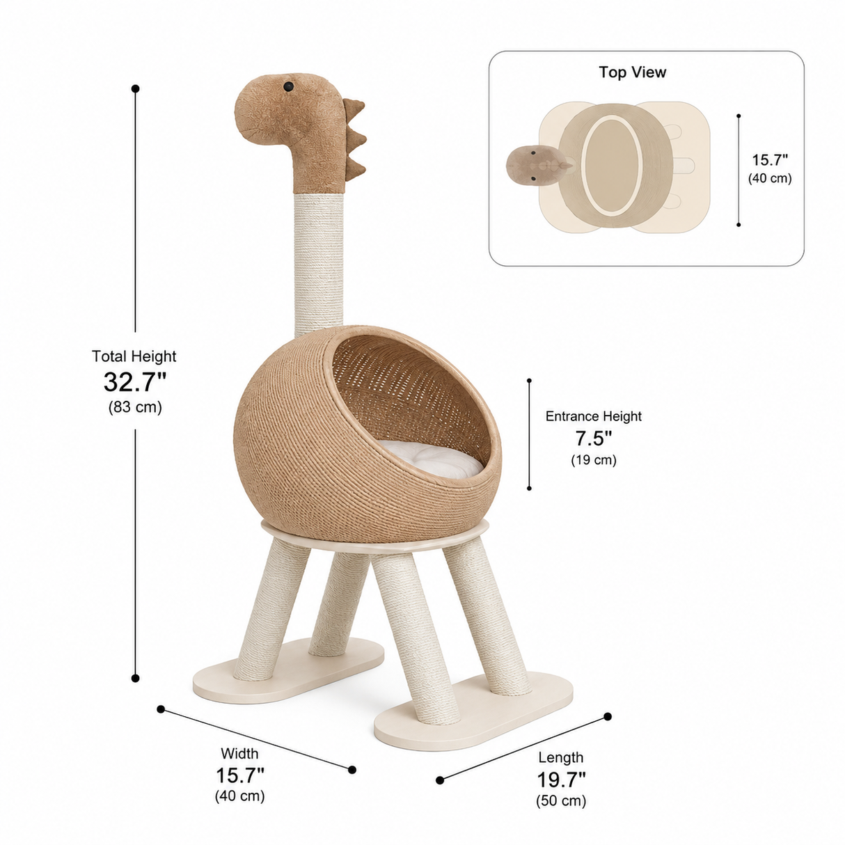 Dinosaur Cat Tree Tower