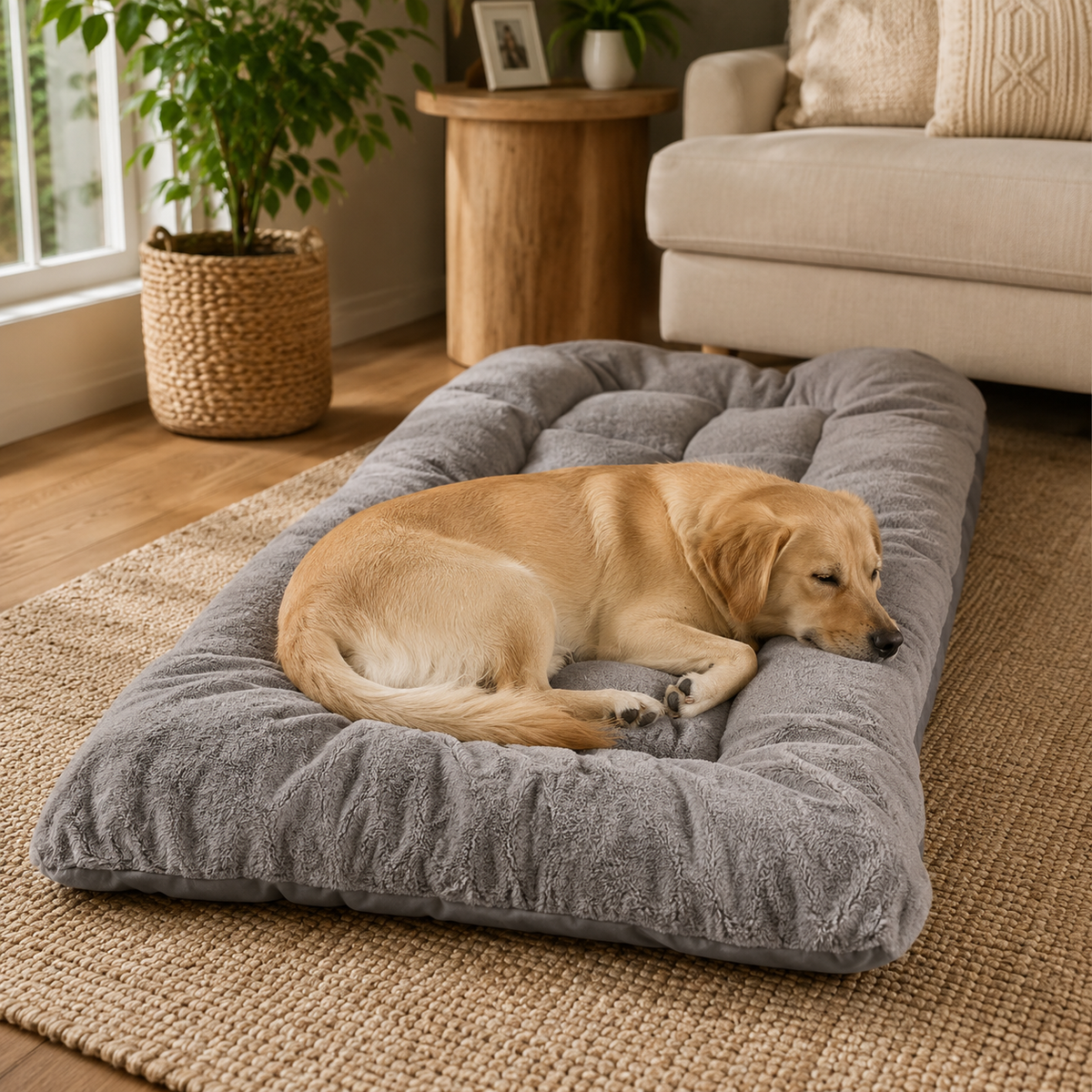 Large Plush Dog Bed