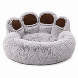 Luma Round Claw-Shaped Arctic Velvet Plush Polyester Fiber Pet Bed Cat Bed For Bedroom