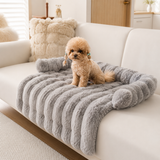 Luxury Dog Sofa Bed Plush Orthopedic Pet Couch Bed Soft Washable Raised Bolster Support Premium Indoor Dog Furniture