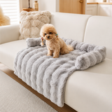 Luxury Dog Sofa Bed Plush Orthopedic Pet Couch Bed Soft Washable Raised Bolster Support Premium Indoor Dog Furniture
