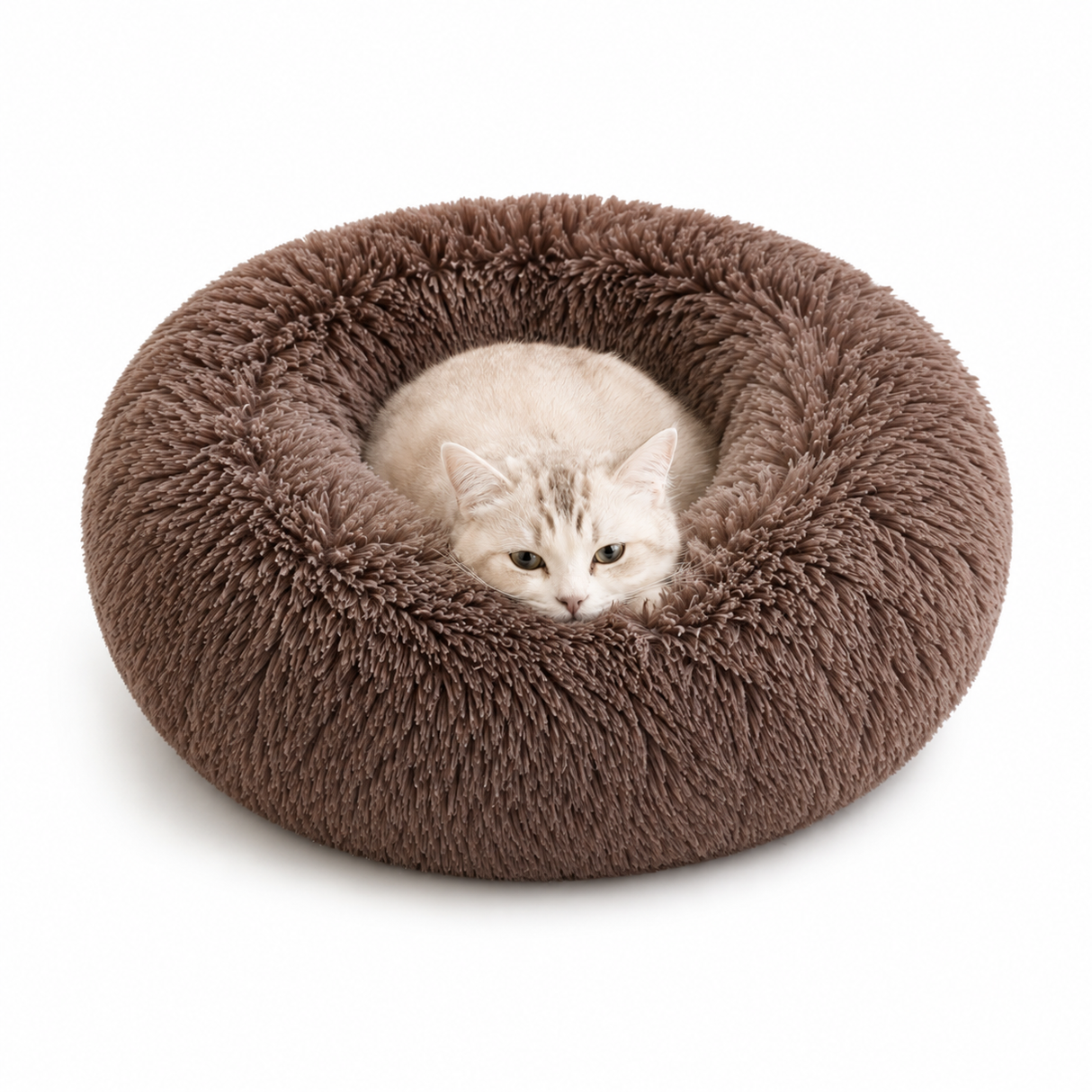 Plush Donut Cat Bed