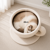 Cozy Coffee Cup Cat Bed