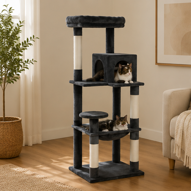 Premium Cat Tree Tower with Hammock