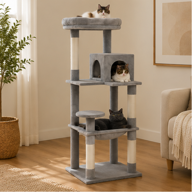 Premium Cat Tree Tower with Hammock