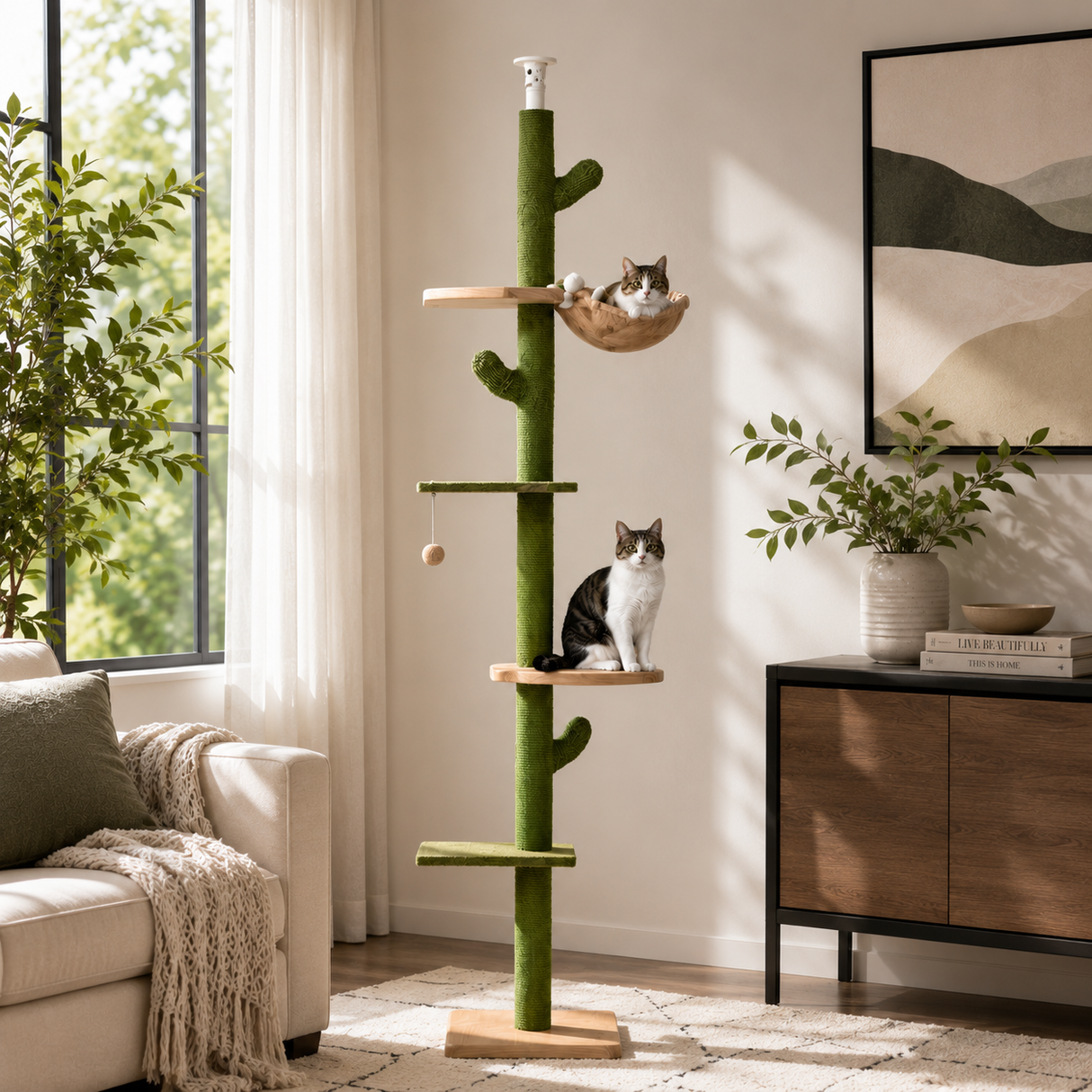 Modern Cactus Cat Tree