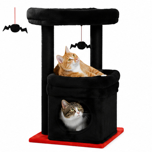 Small Plush Cat Tree with Condo