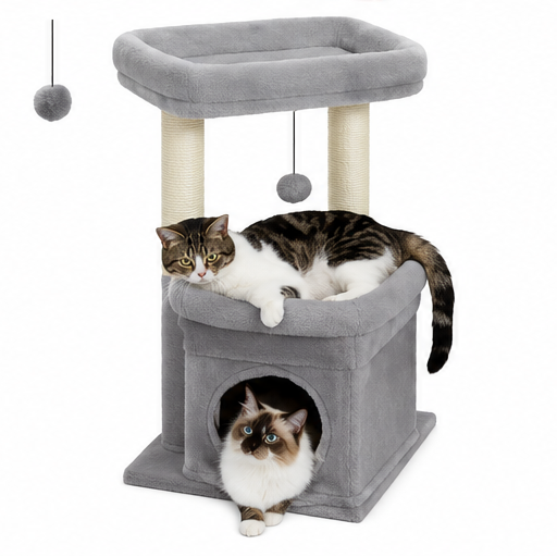 Small Plush Cat Tree with Condo