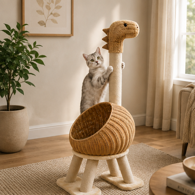Dinosaur Cat Tree Tower