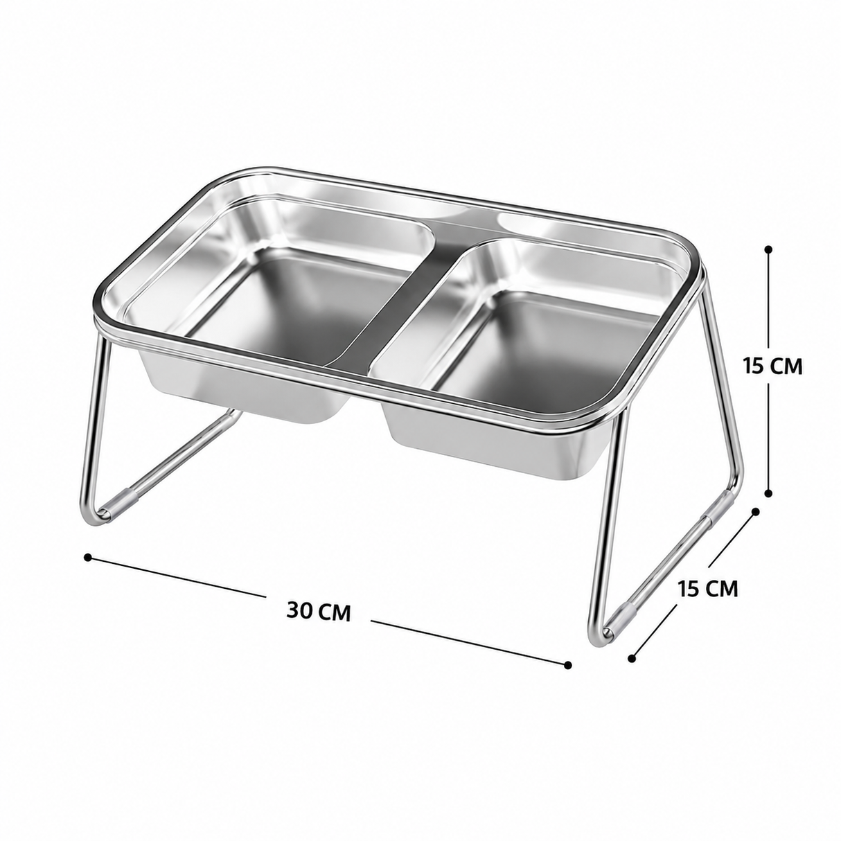 Elevated Stainless Steel Pet Feeder