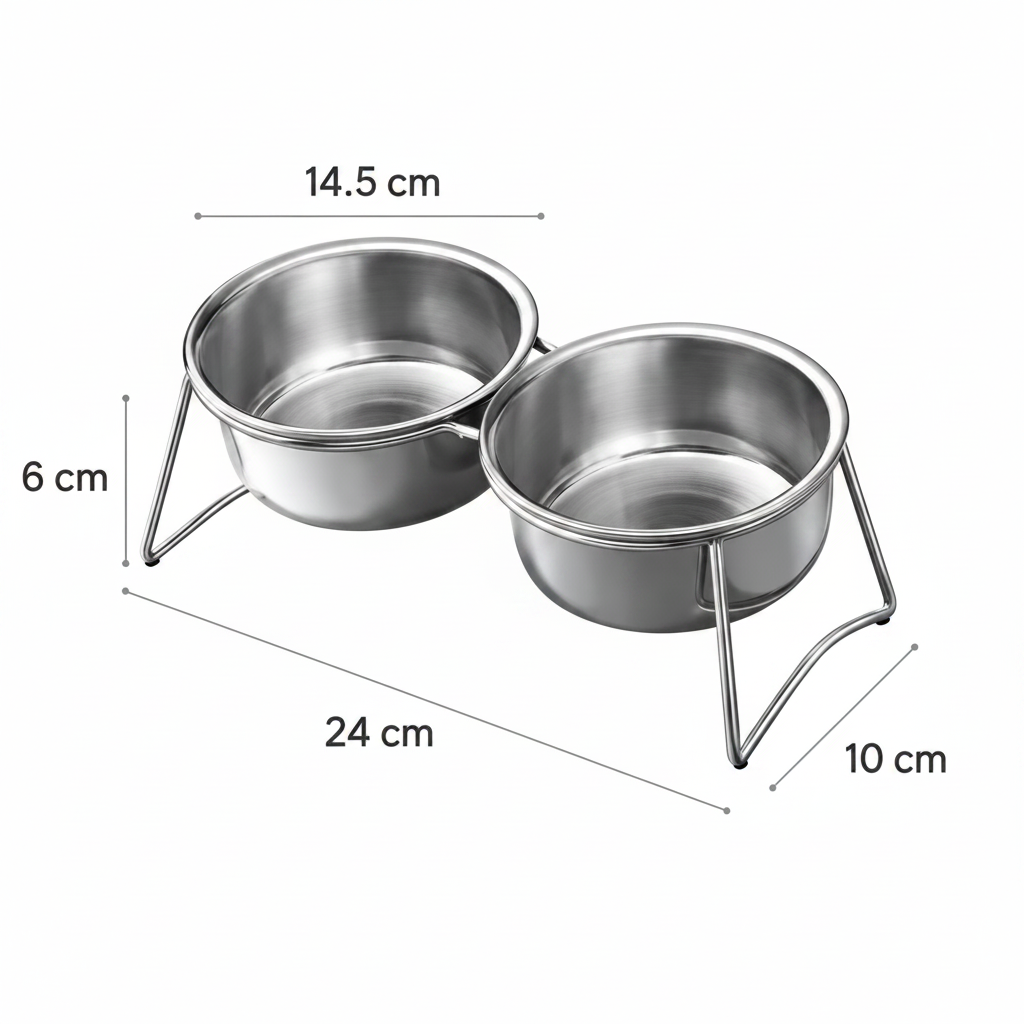Stainless Steel Elevated Pet Bowls