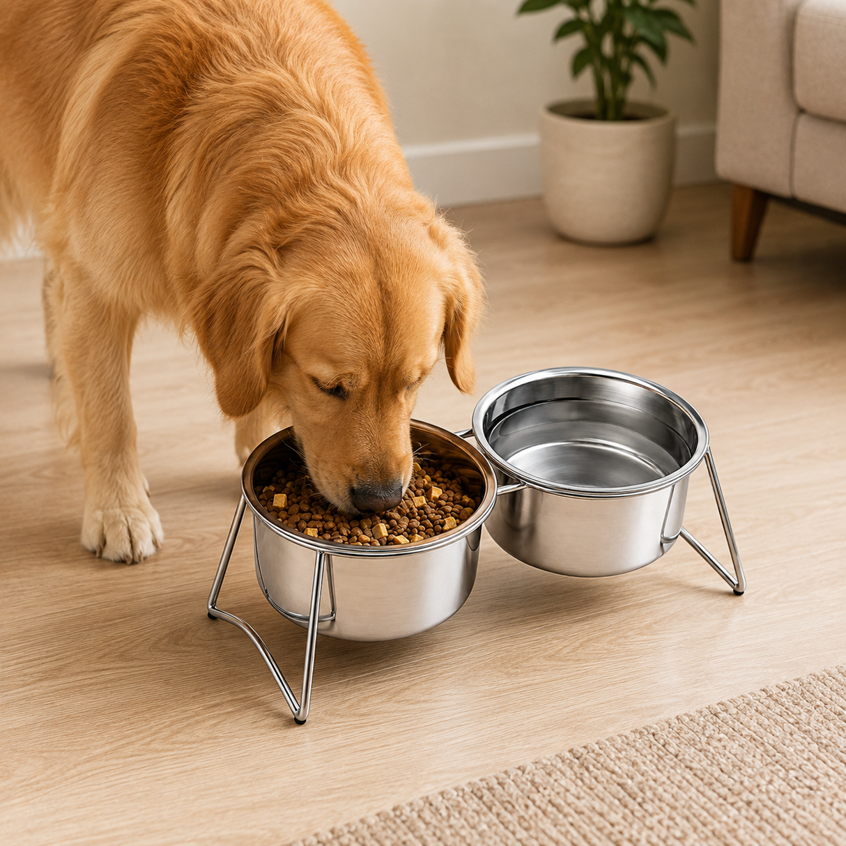 Stainless Steel Elevated Pet Bowls