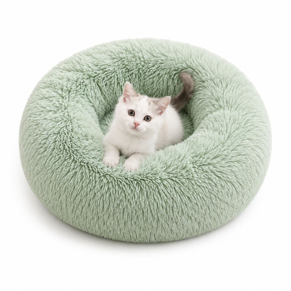 Plush Donut Cat Bed