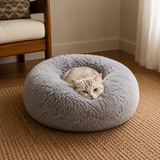 Plush Donut Cat Bed