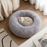 Plush Donut Cat Bed