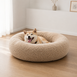 Plush Donut Calming Dog Bed