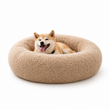 Plush Donut Calming Dog Bed