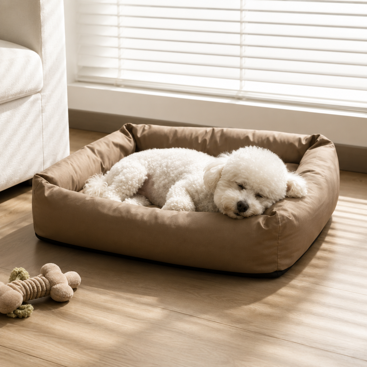 Waterproof Dog Bed Washable Dog Sofa Bed Removable Cover Soft Plush Pet Bed Non Slip Indoor Dog Bed