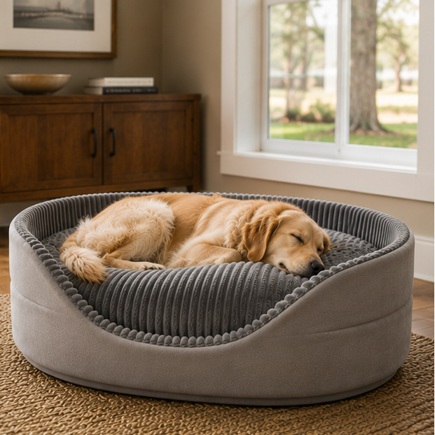 Washable Plush Dog Bed Soft Cozy Dog Sofa Bed Calming Pet Bed Machine Washable Luxury Dog Bed for Small Medium Large Dogs